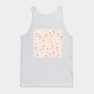 Soft Blooms Peach Palette: Block Print Technique Tank Top